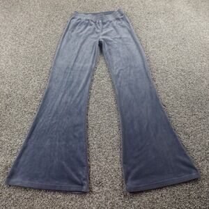 Hollister ants Womens S Blue Pull On Velvet Mid Rise Flare Bell Sweatpants Boho